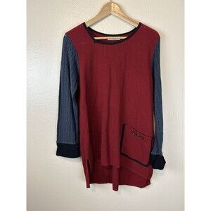 Margaret Winters M Sweater Pullover Art To Wear Lagenlook Asym Multimedia